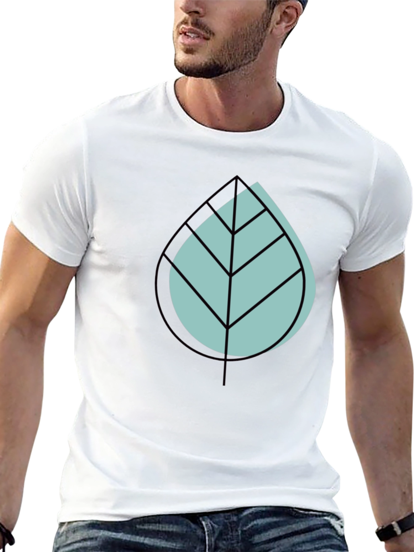 Modern Leaf Design T-Shirt