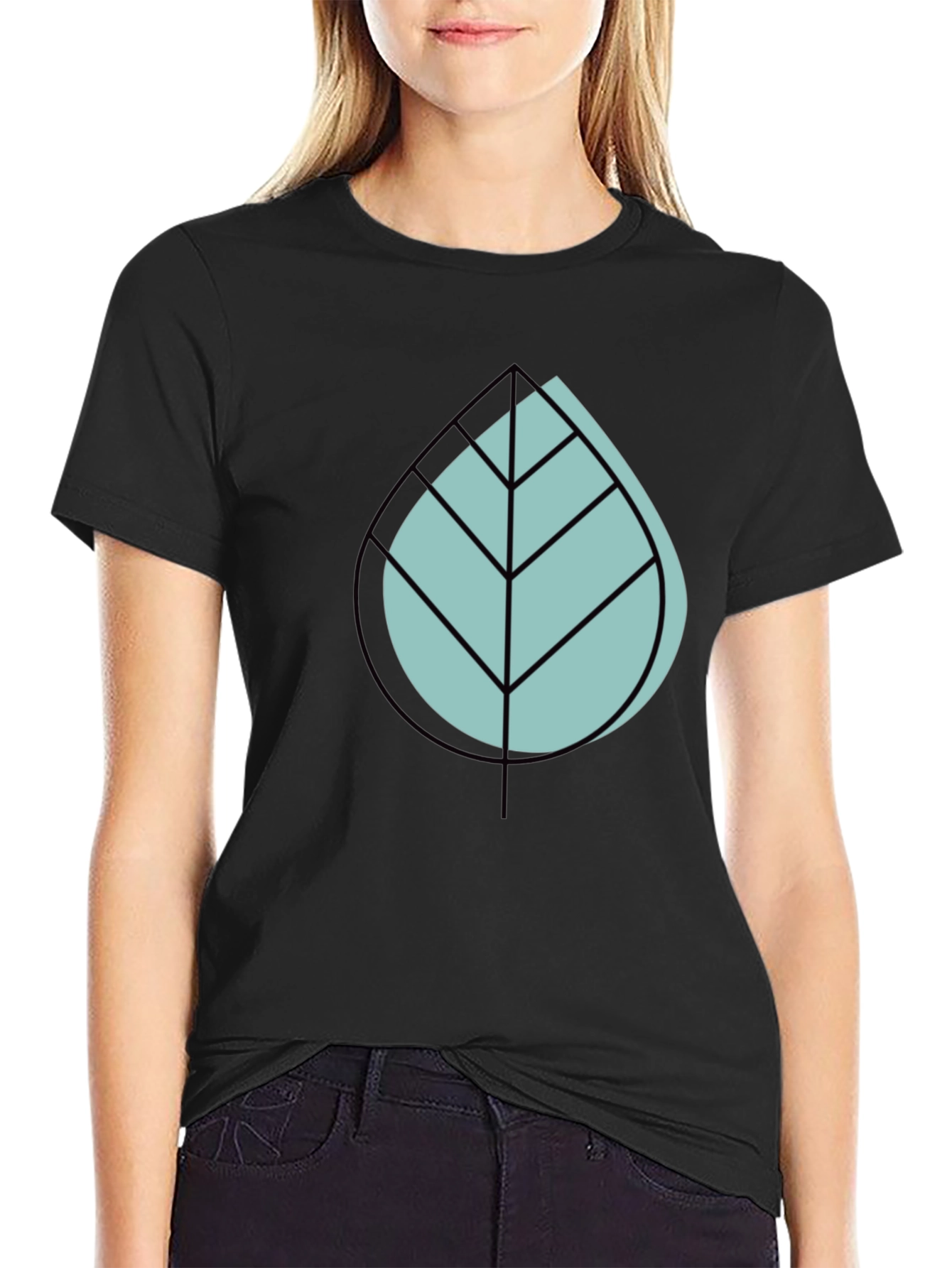 Modern Leaf Design T-Shirt