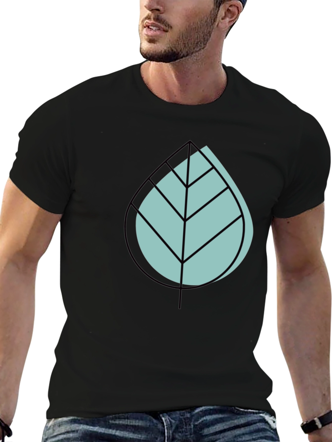 Modern Leaf Design T-Shirt