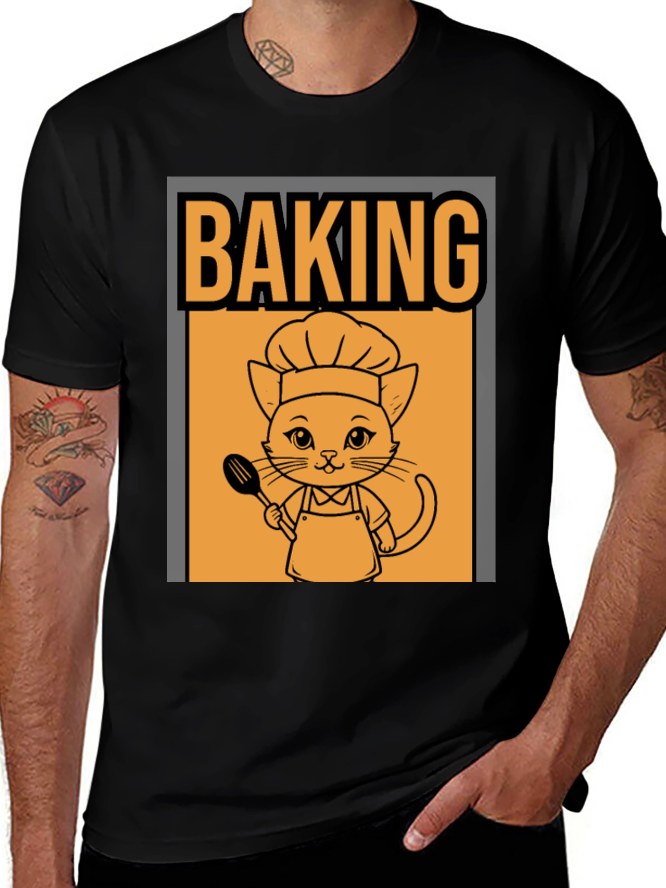 Baking Cat T-Shirt - Chef Kitten Tee