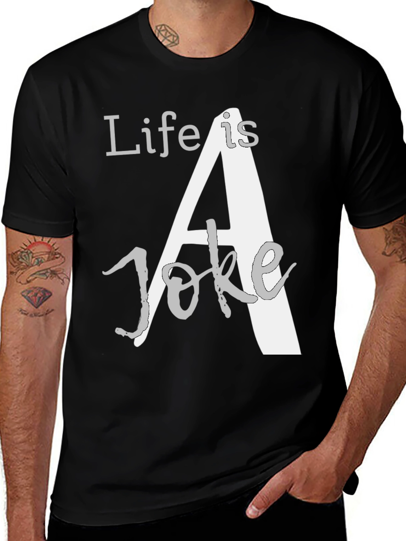 Life is a Joke Graphic T-Shirt - Black