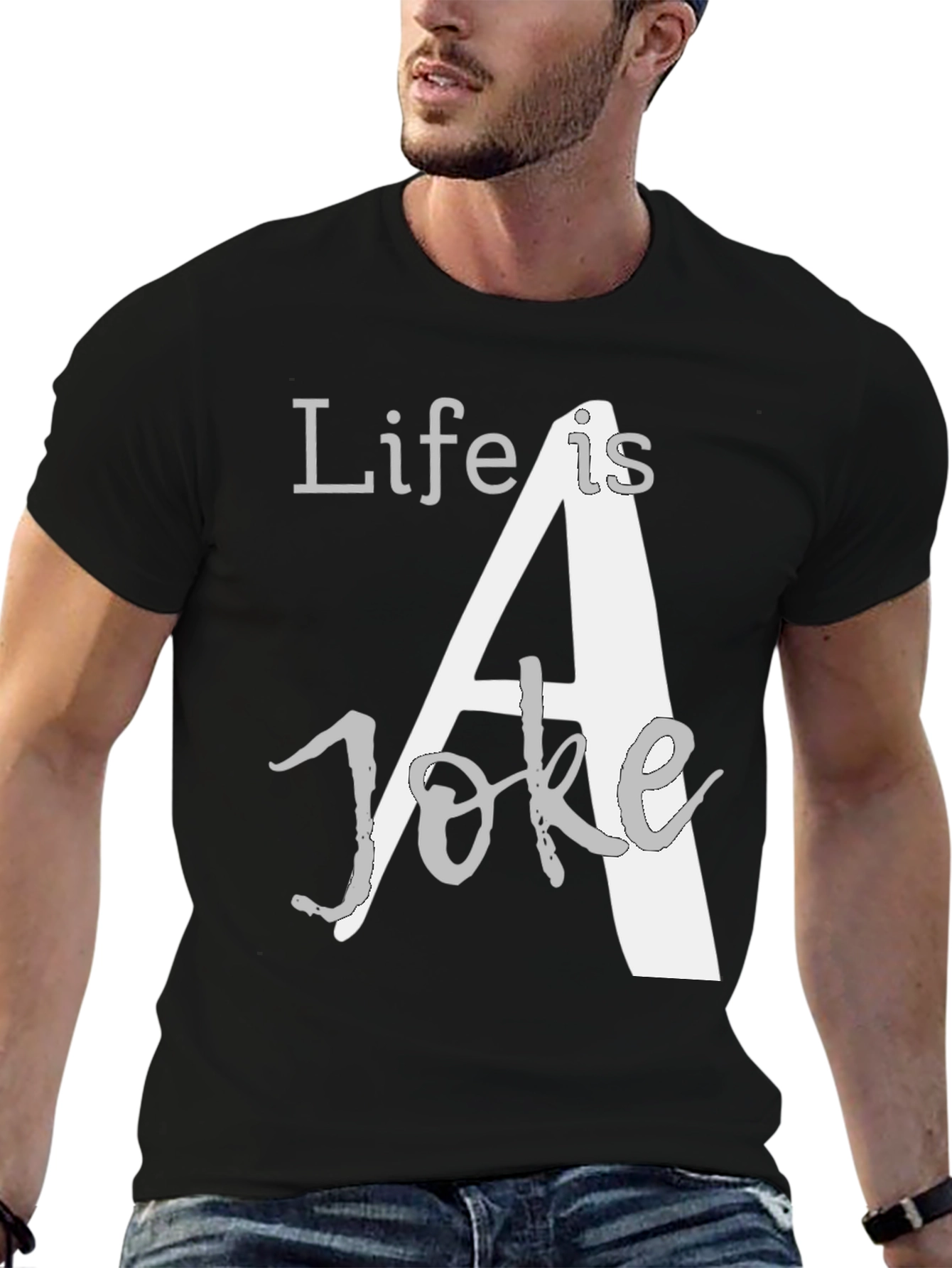 Life is a Joke Graphic T-Shirt - Black