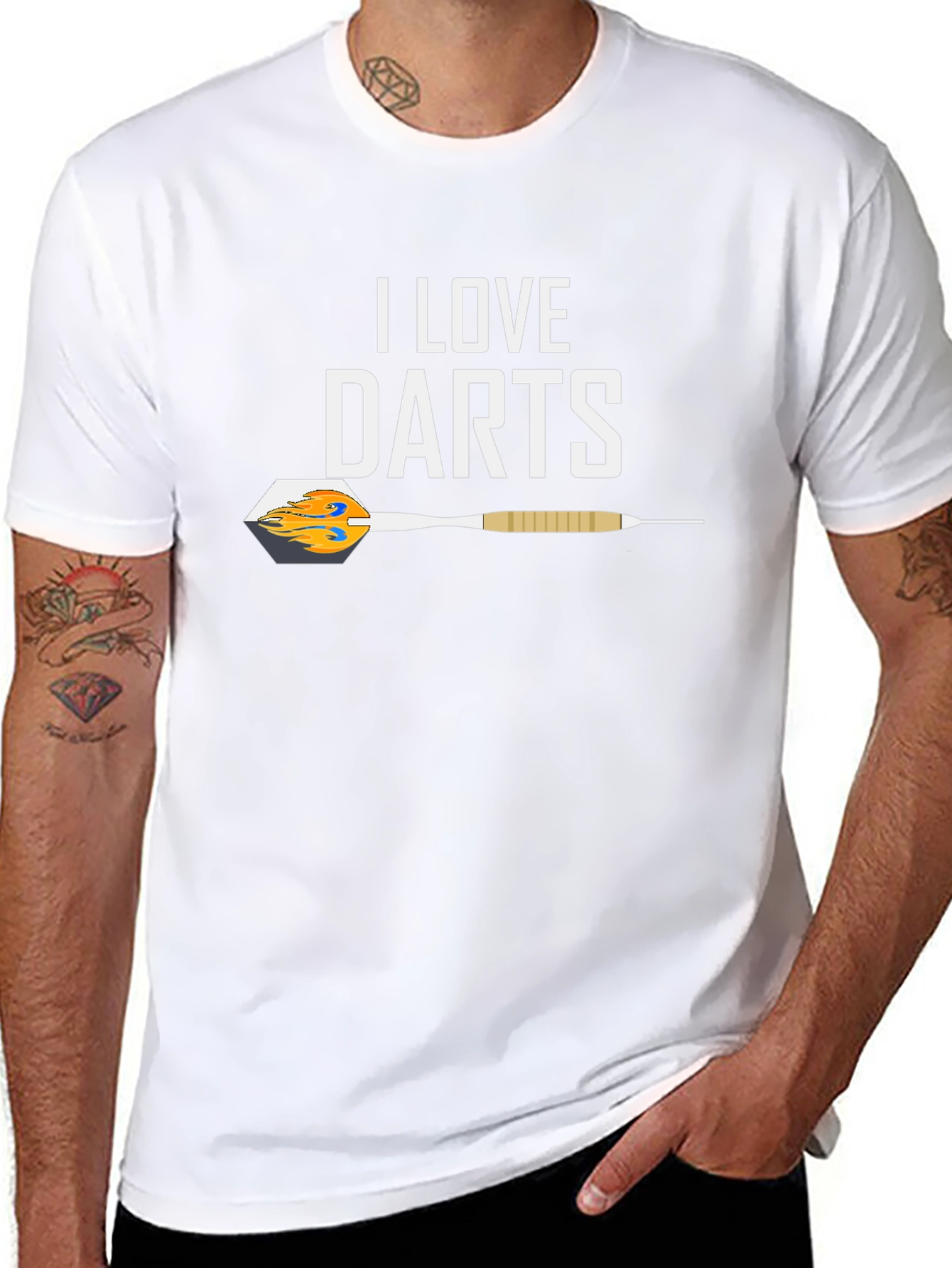 I Love Darts Graphic T-Shirt