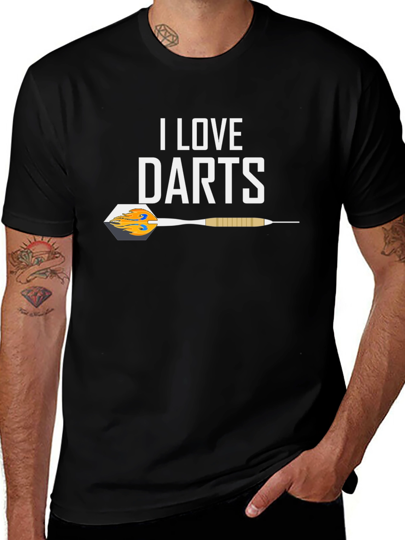 I Love Darts Graphic T-Shirt