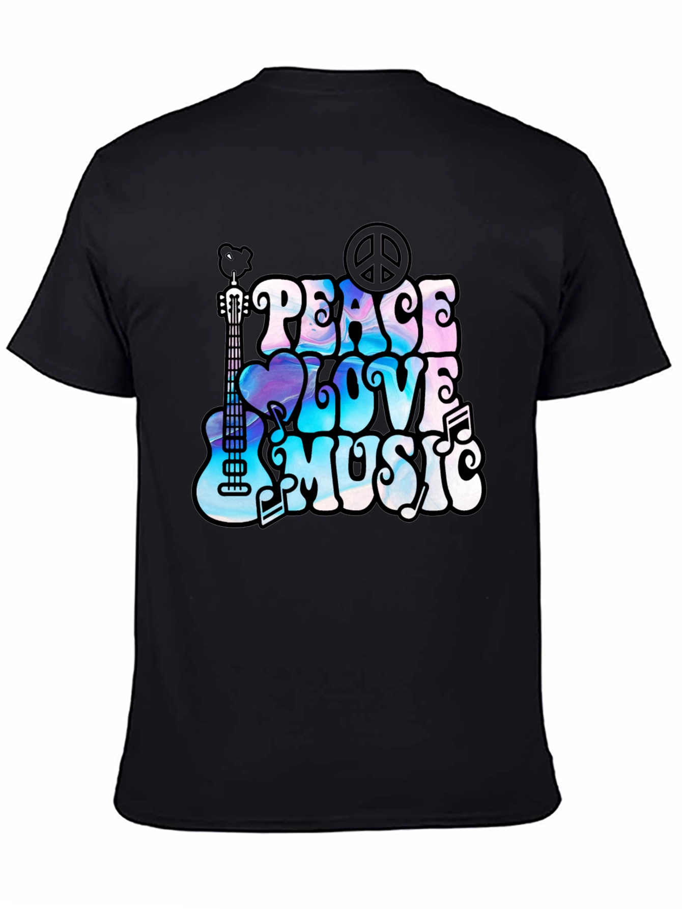 Peace Love Music Graphic T-Shirt