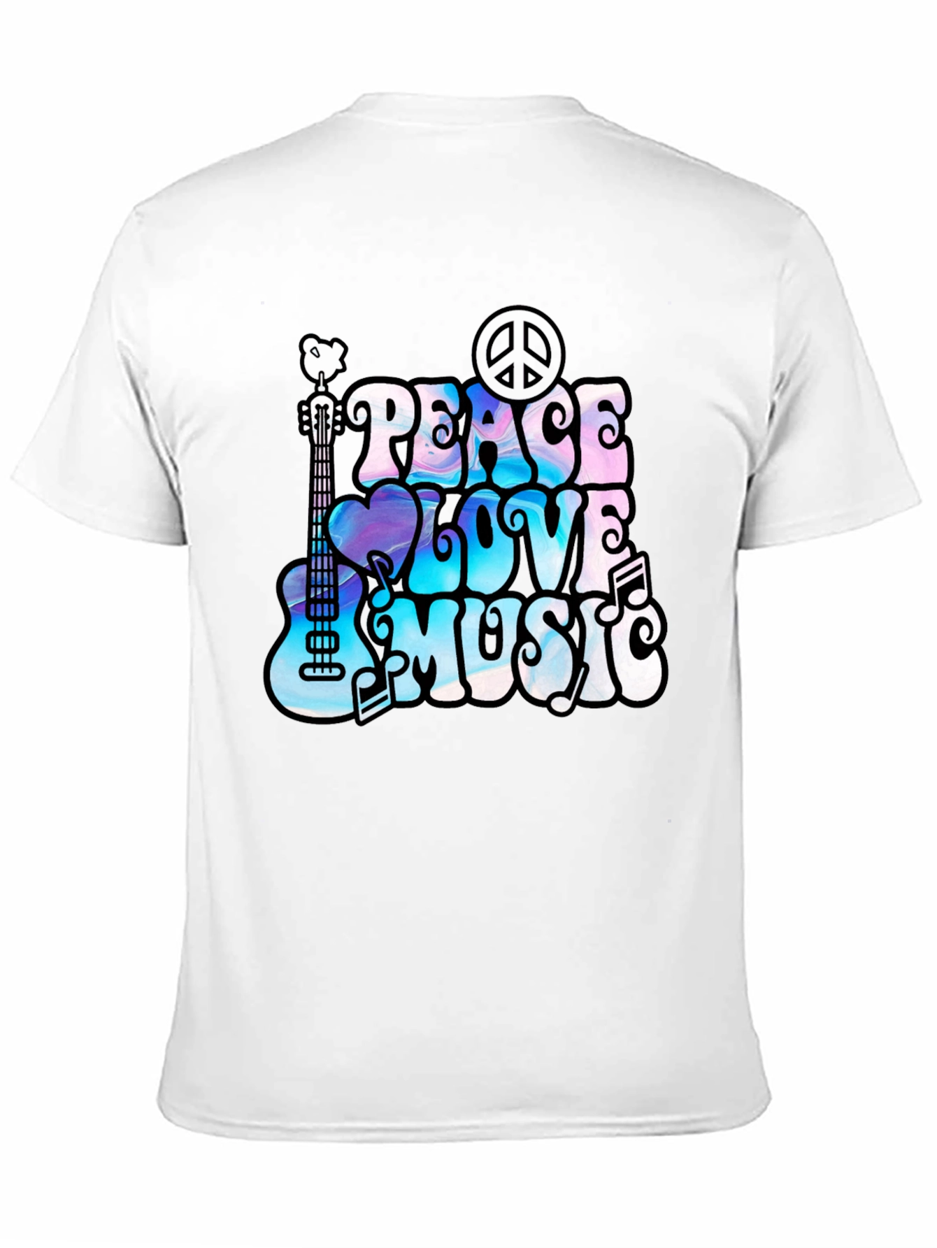 Peace Love Music Graphic T-Shirt