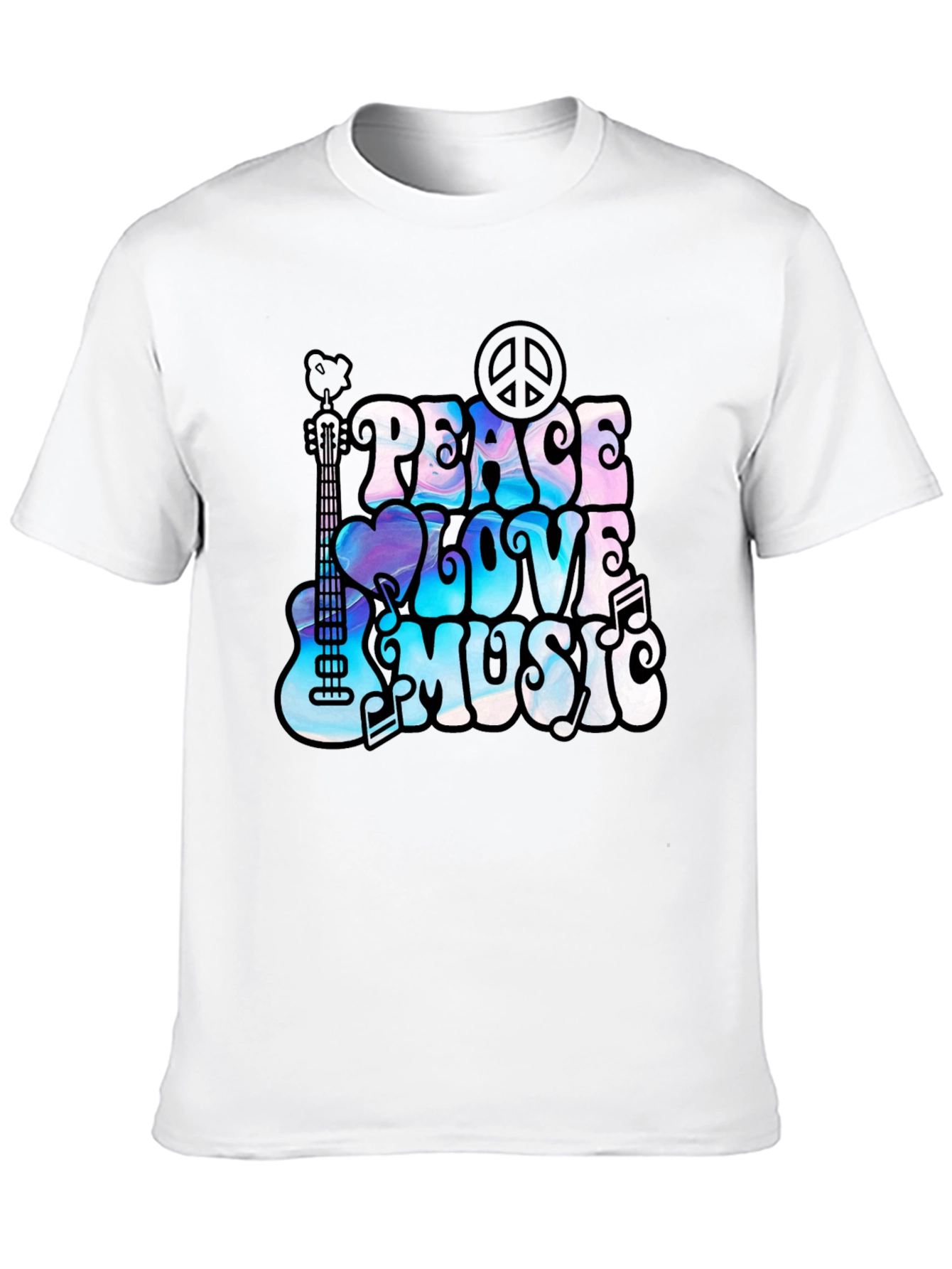 Peace Love Music Graphic T-Shirt
