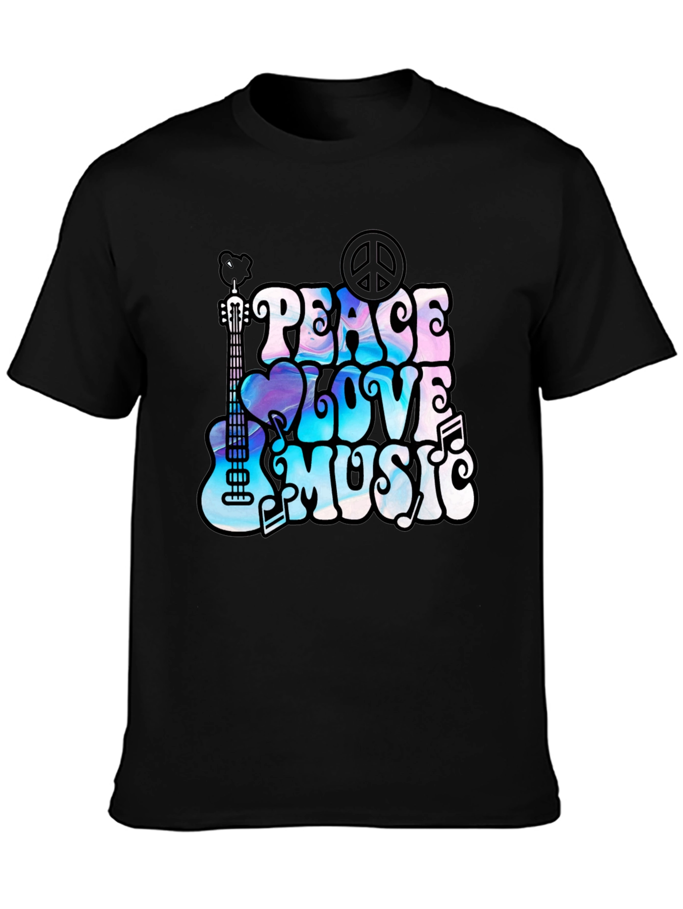 Peace Love Music Graphic T-Shirt
