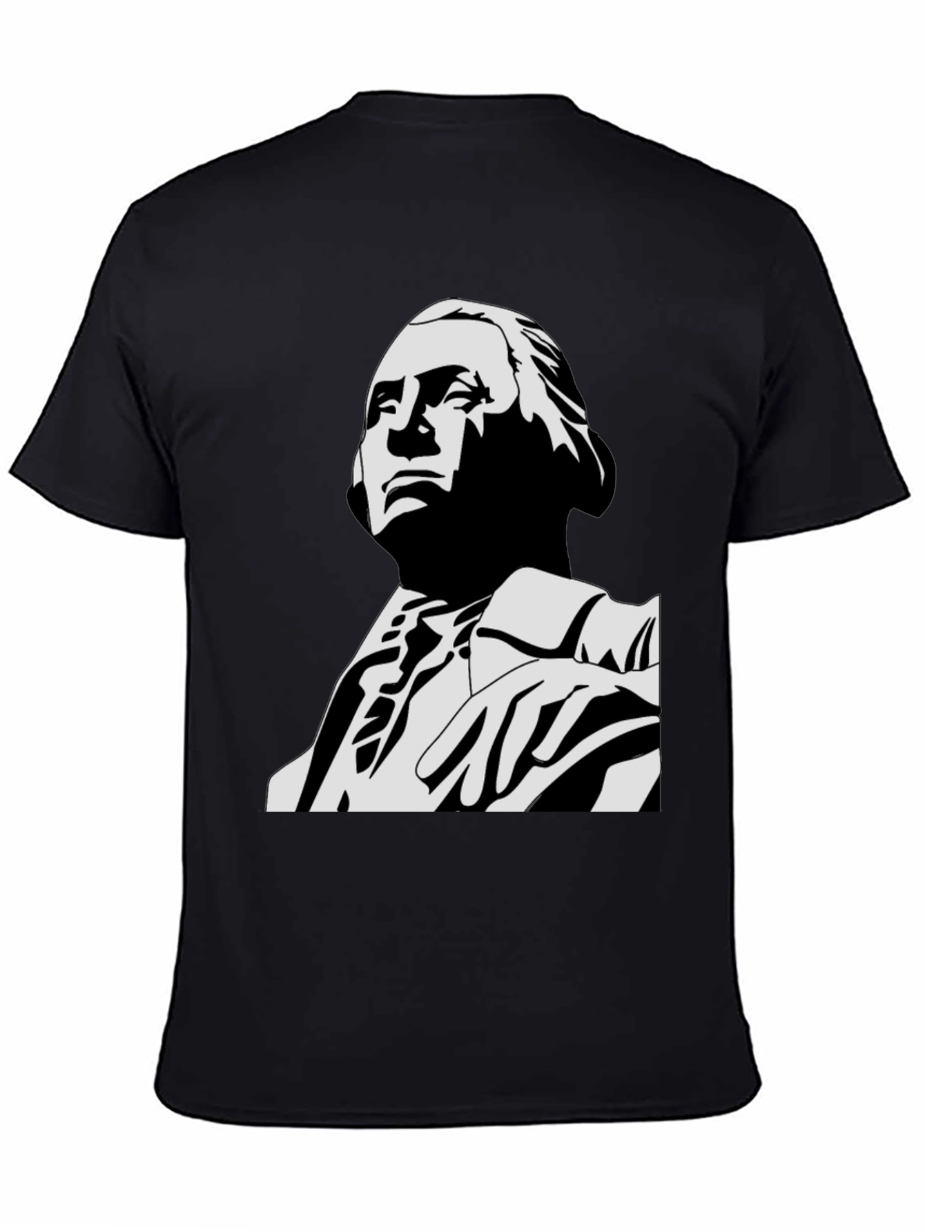 George Washington Graphic Tee - Black Cotton Blend