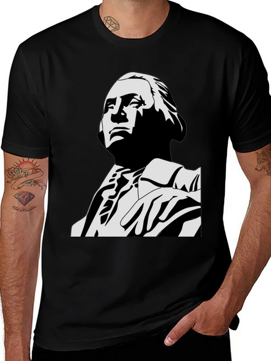 George Washington Graphic Tee - Black Cotton Blend