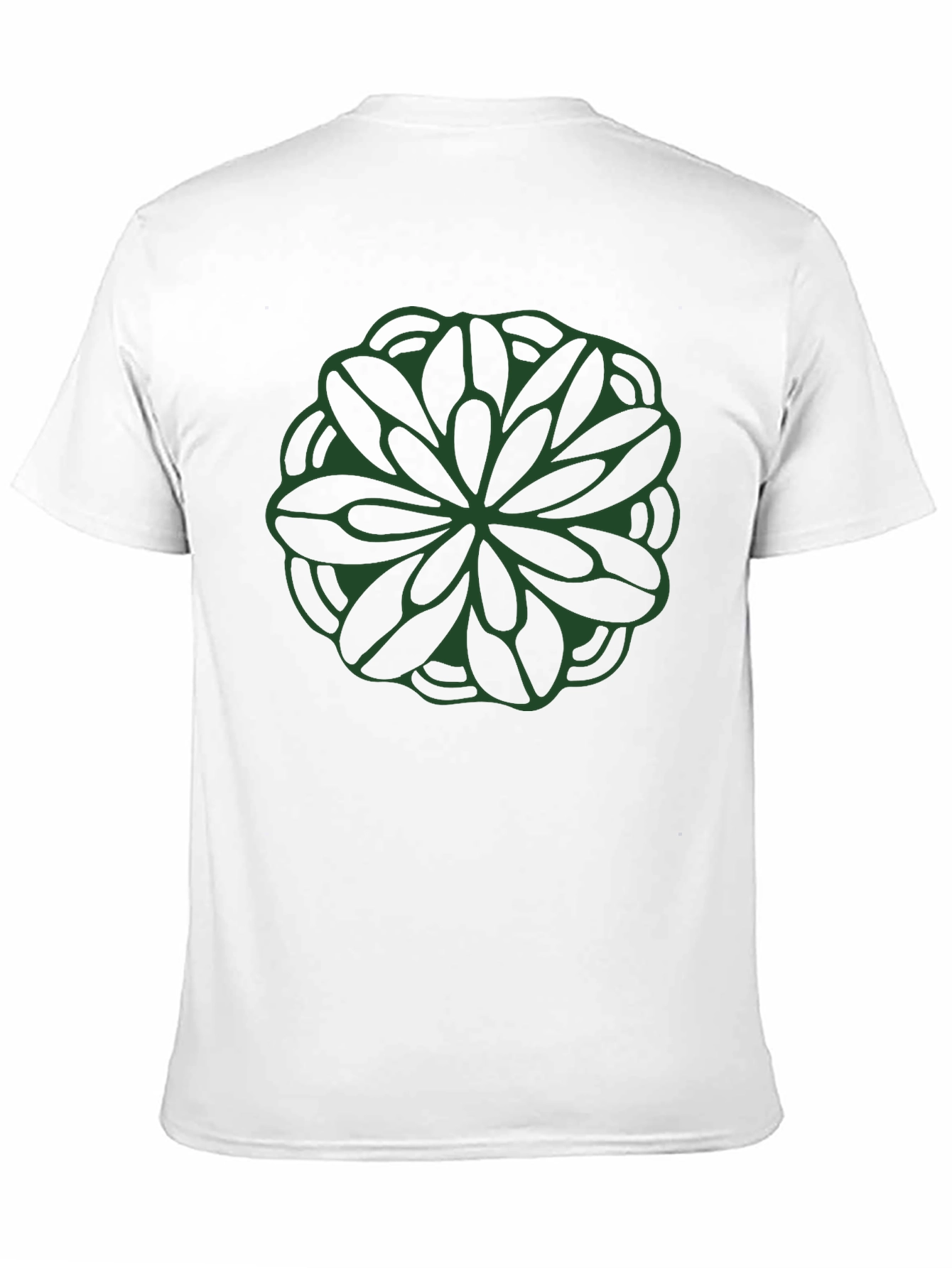 Green Mandala Graphic Black T-Shirt