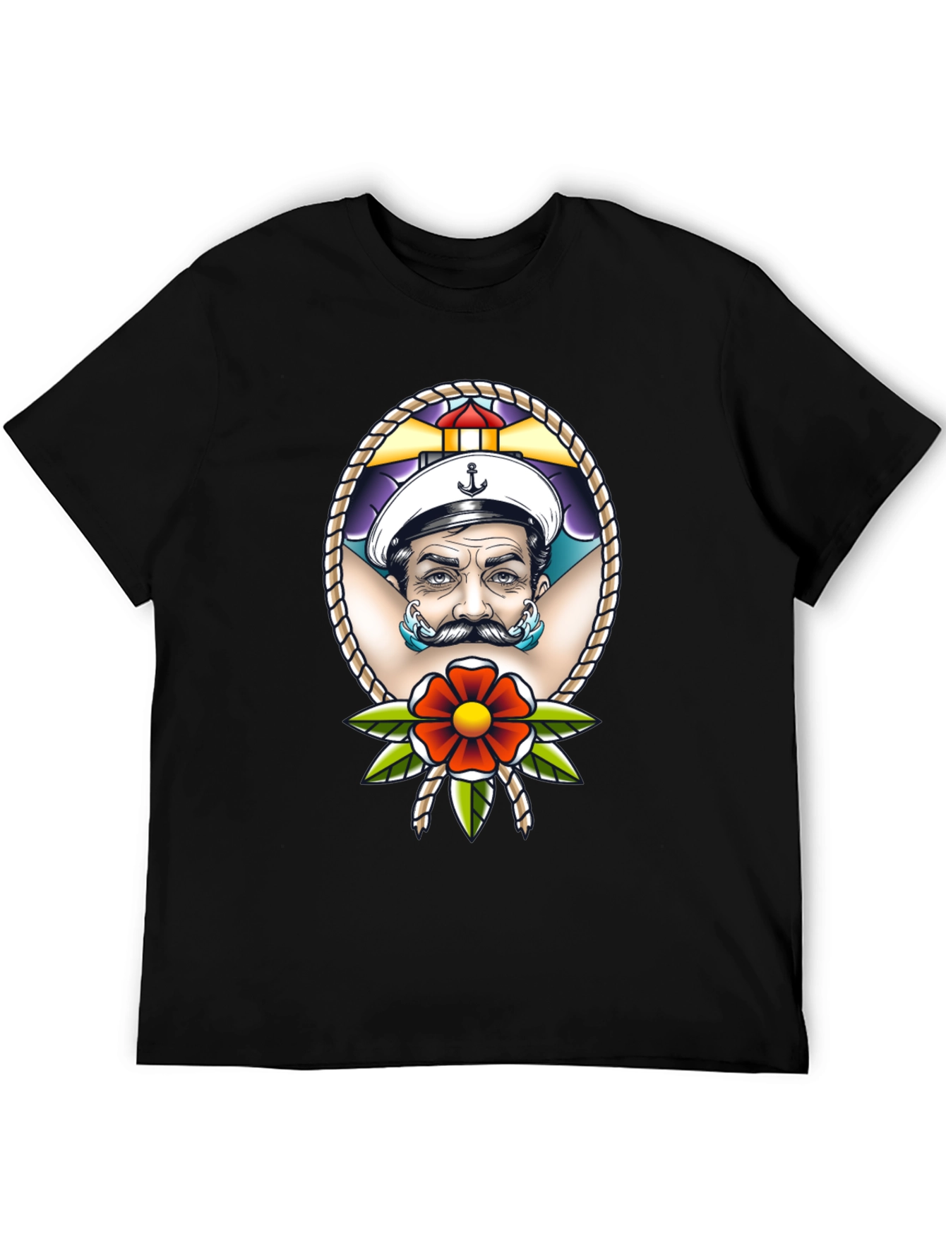 Sailor Tattoo Graphic T-Shirt - Black