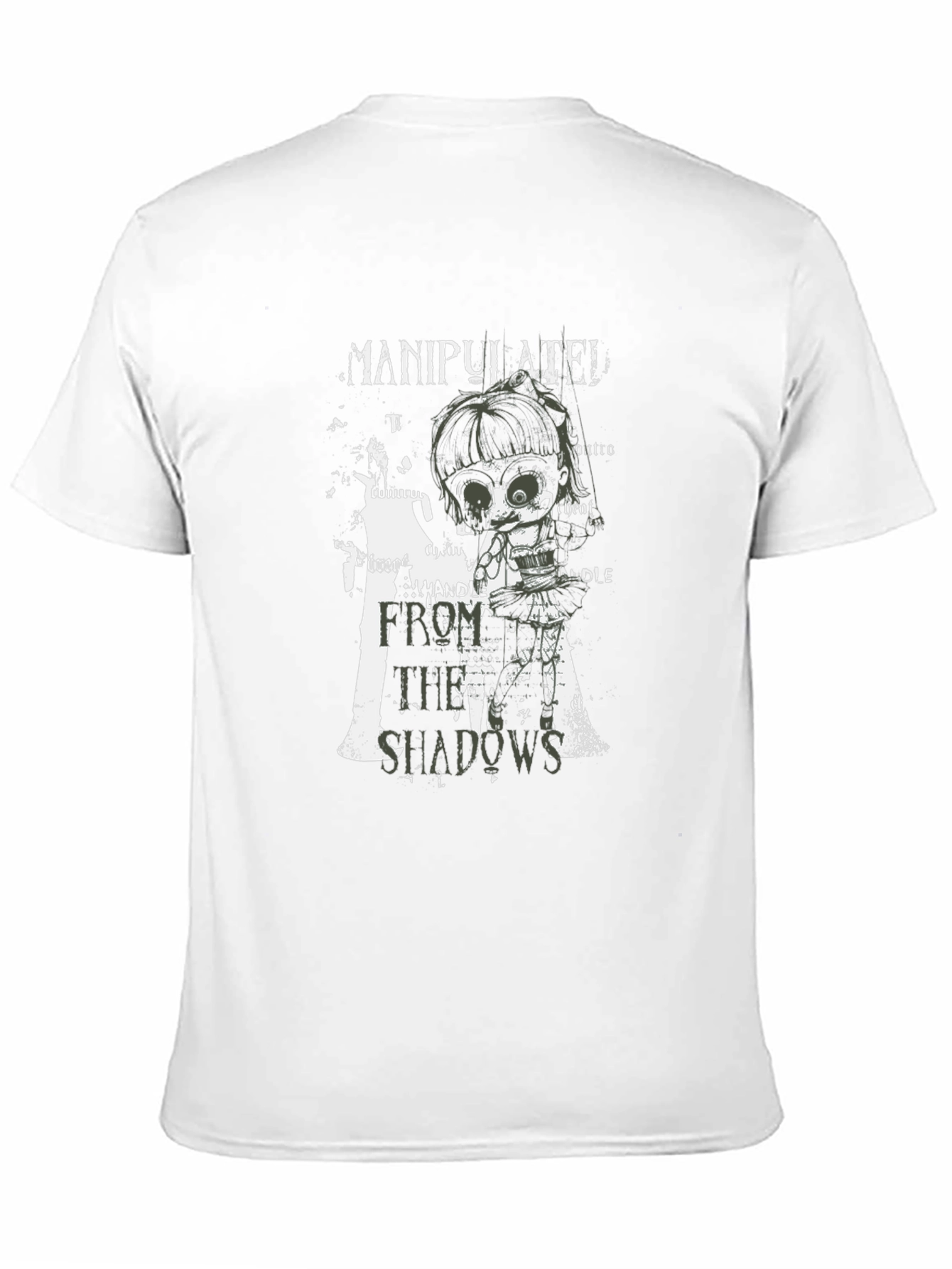 Manipulated Shadows Black Graphic T-Shirt