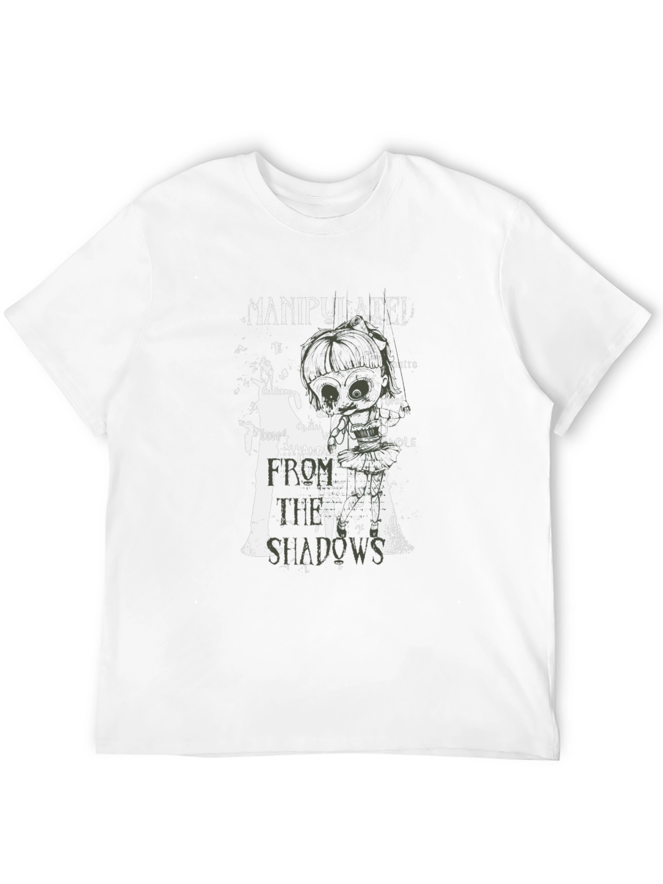Manipulated Shadows Black Graphic T-Shirt