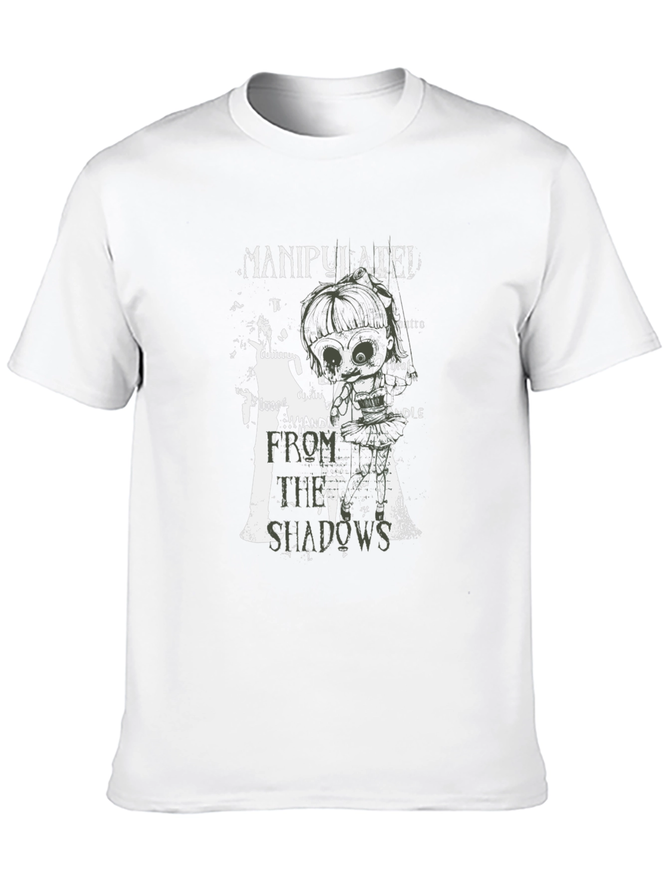 Manipulated Shadows Black Graphic T-Shirt
