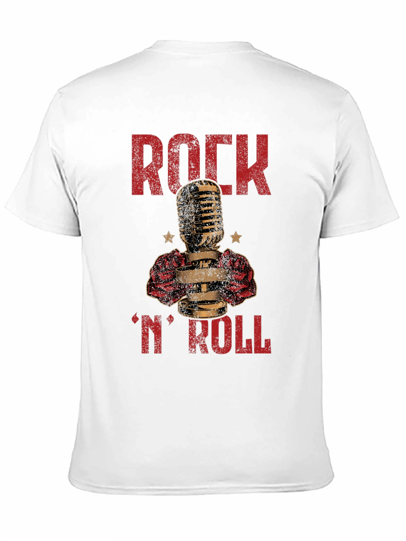 Rock N Roll Microphone Graphic T-Shirt