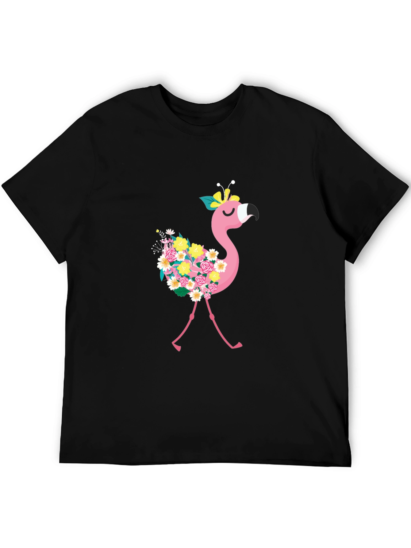 Floral Flamingo Graphic Tee - Fun & Stylish!