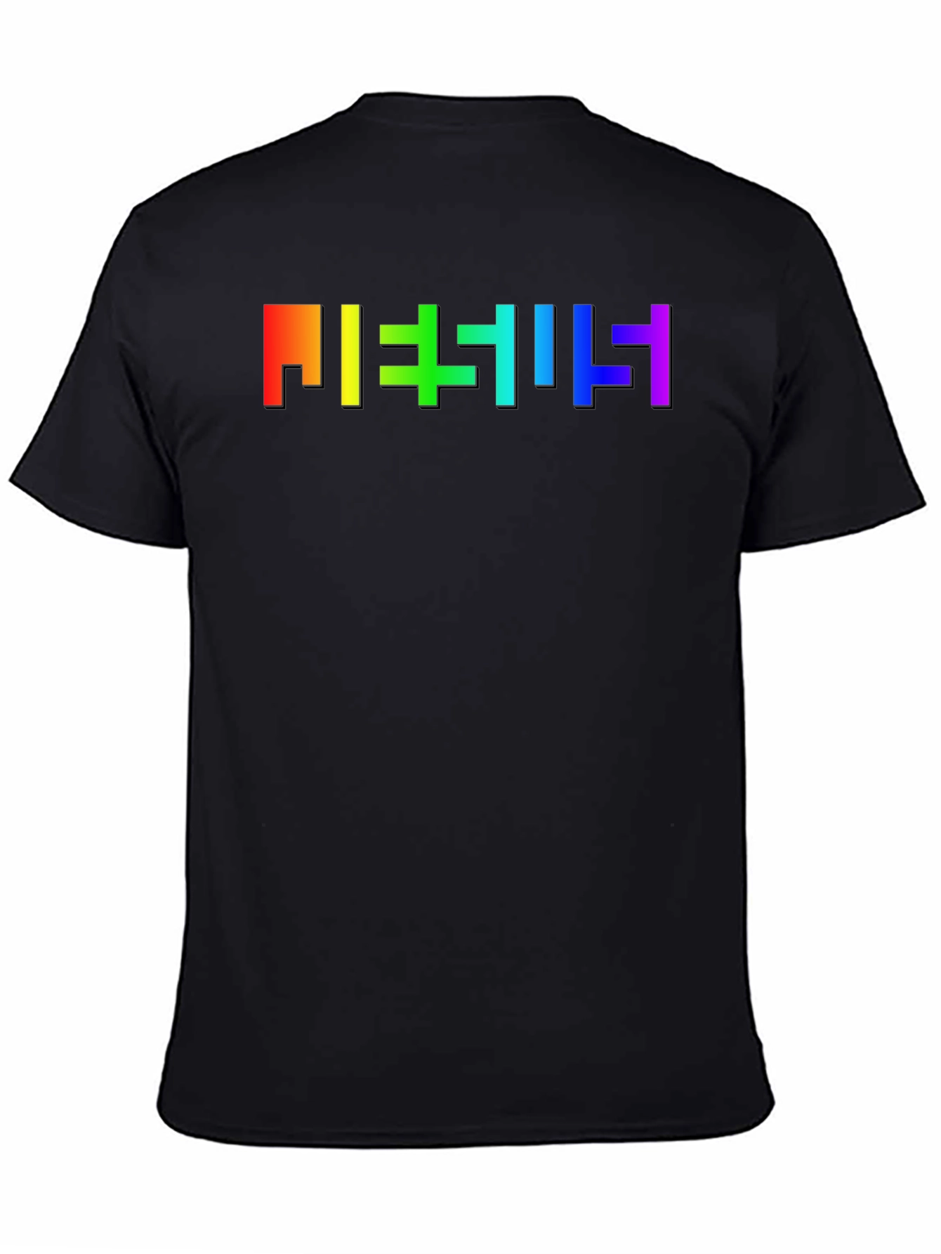 Rainbow Pixel Word T-Shirt