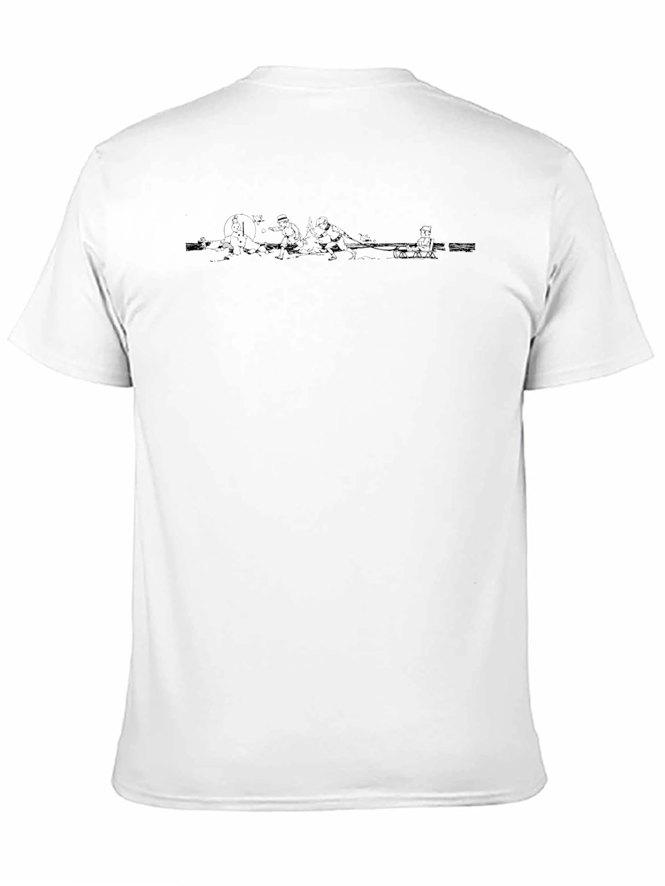 Mens Graphic Black T-Shirt - Rowers Design