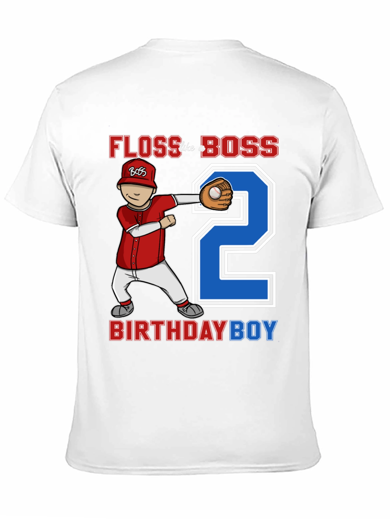 Floss Like A Boss Birthday Boy Baseball T-Shirt