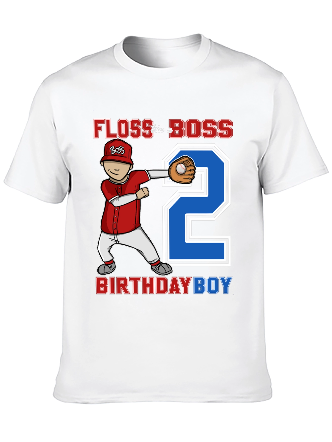Floss Like A Boss Birthday Boy Baseball T-Shirt