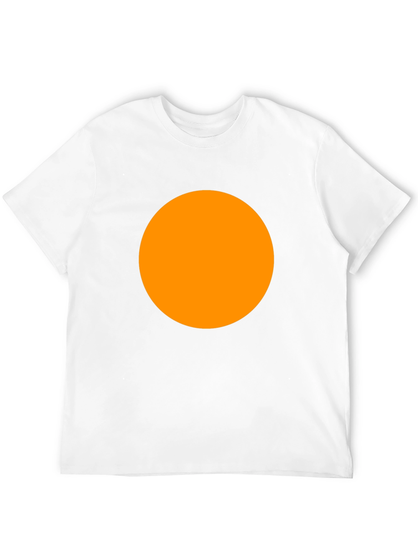 Mens Black T-Shirt with Orange Circle Graphic