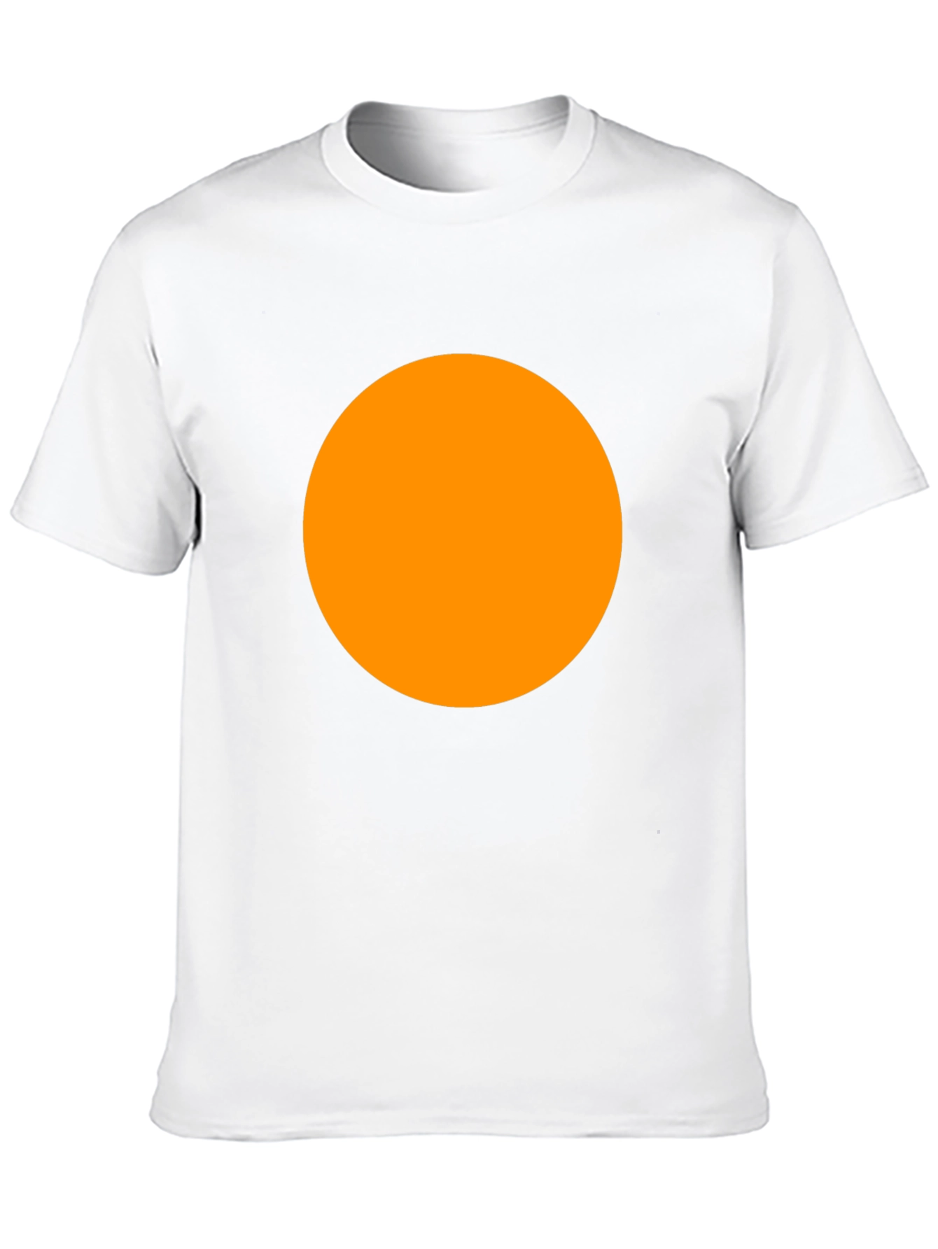 Mens Black T-Shirt with Orange Circle Graphic