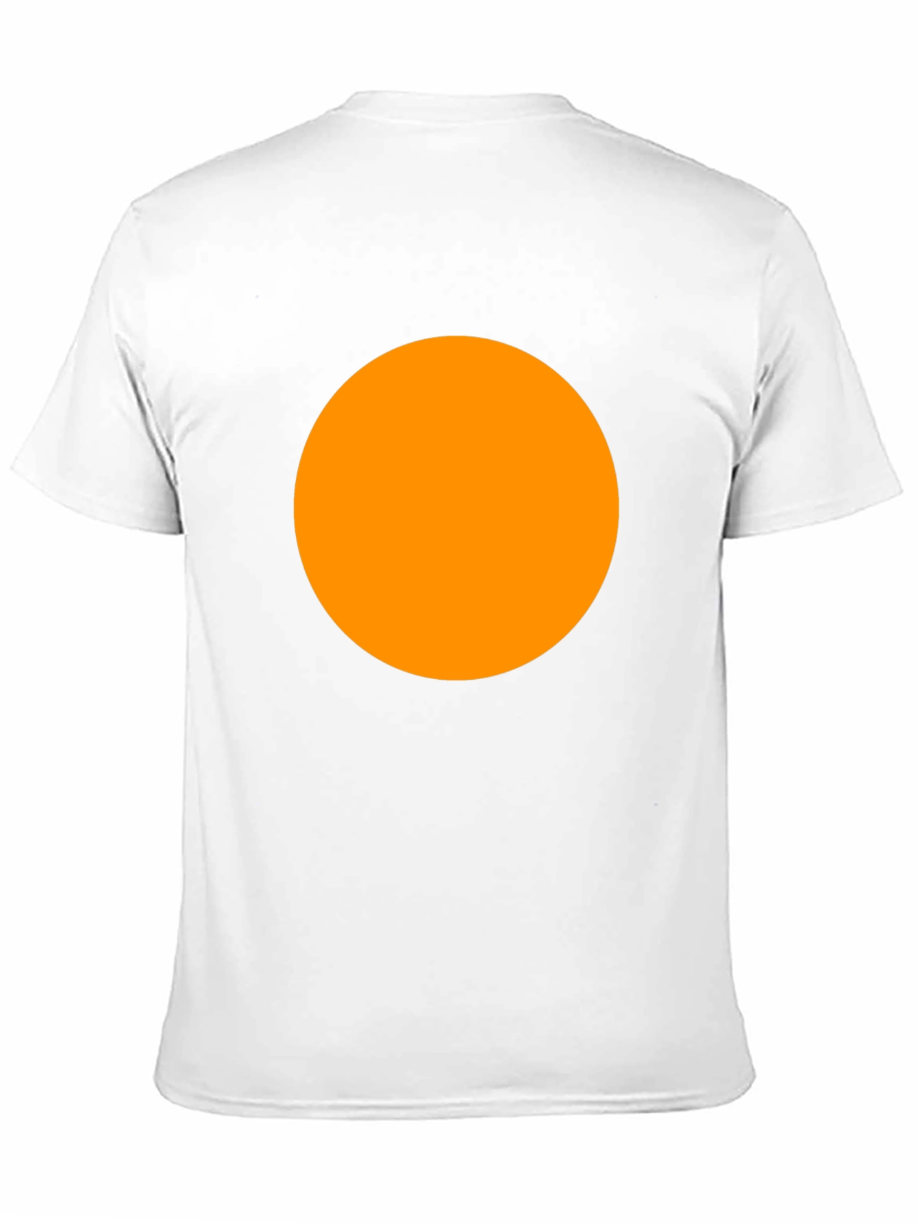 Mens Black T-Shirt with Orange Circle Graphic