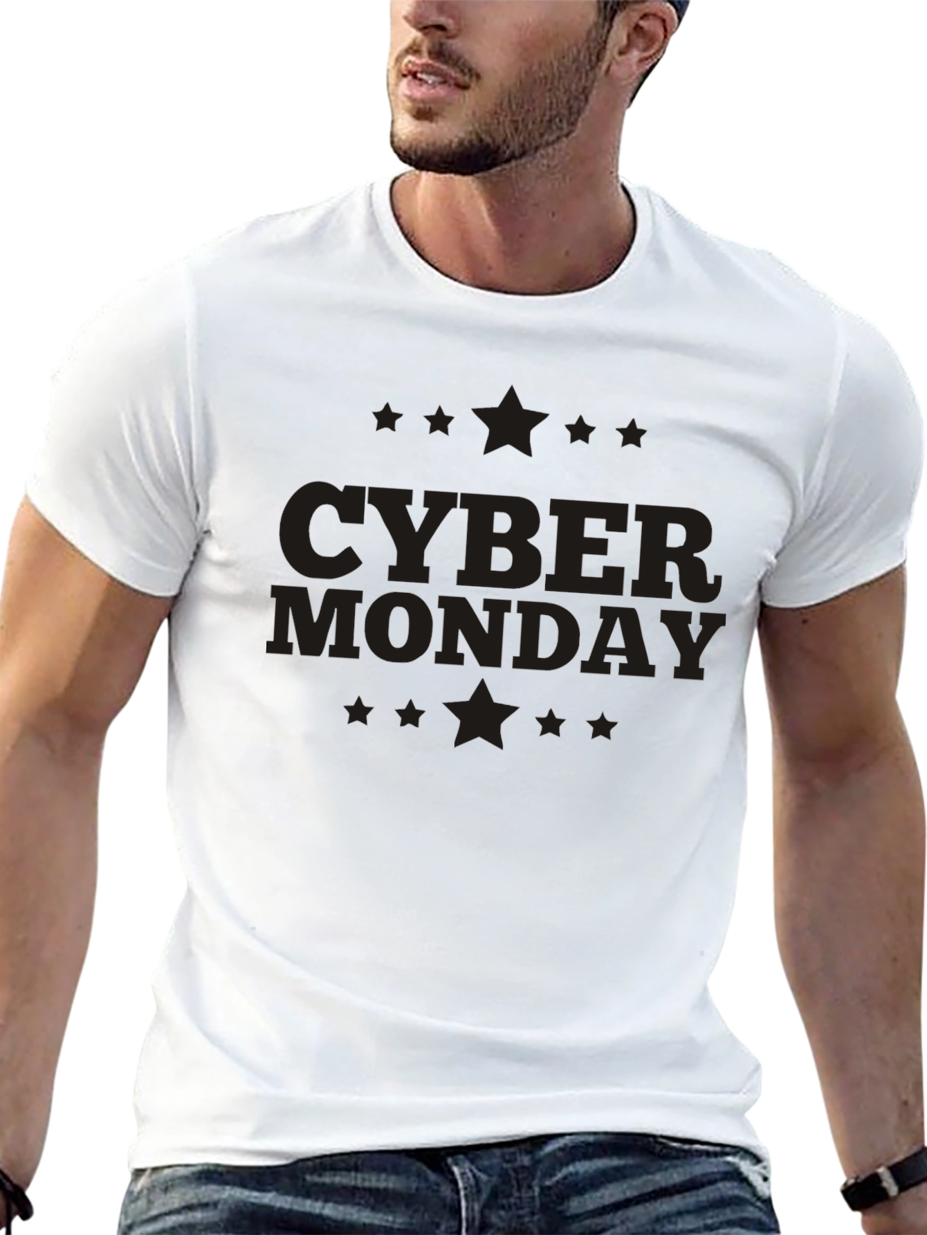 Cyber Monday Graphic Print Crew Neck T-Shirt