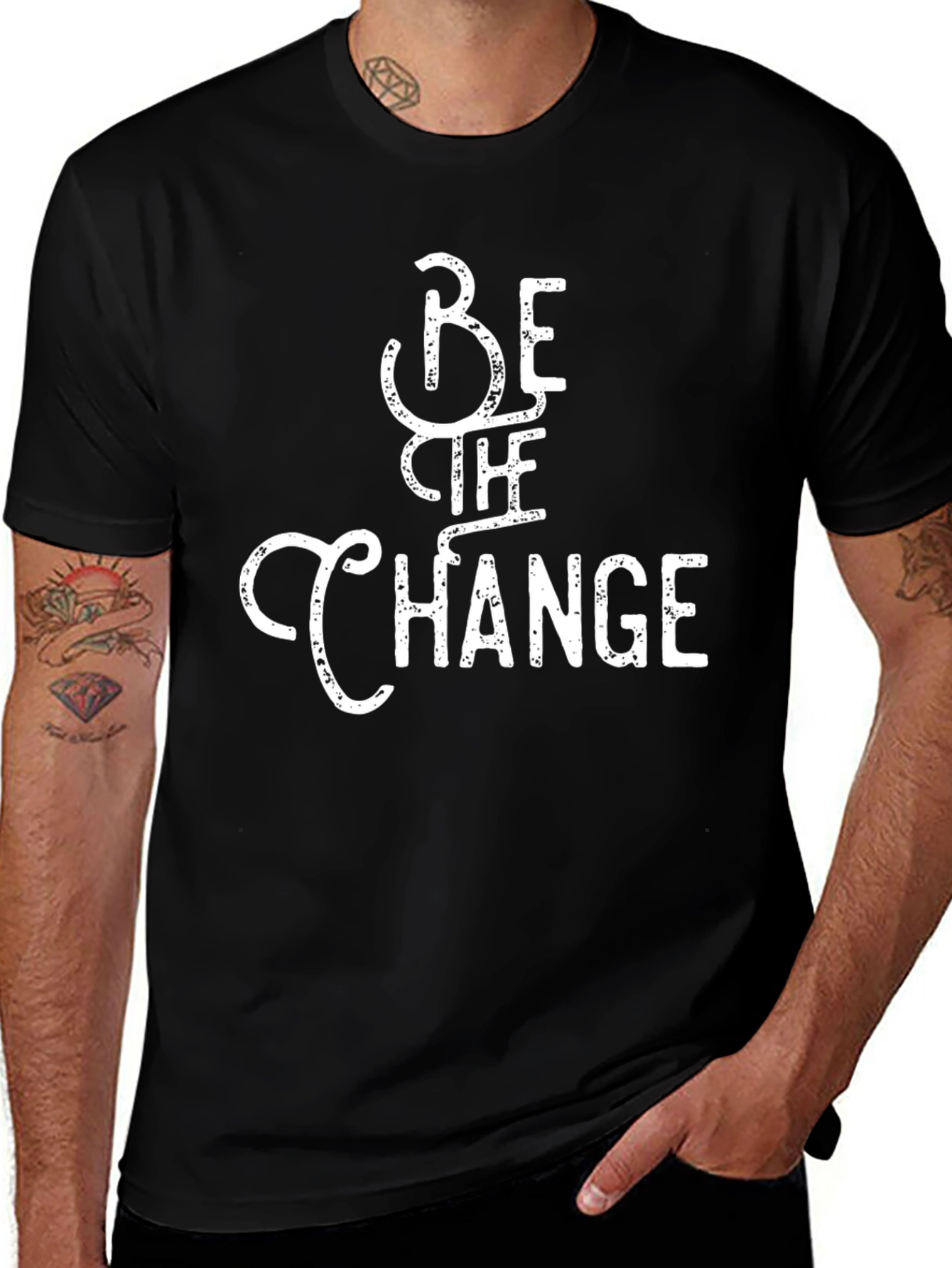 Be The Change Graphic Tee - Black Unisex T-Shirt