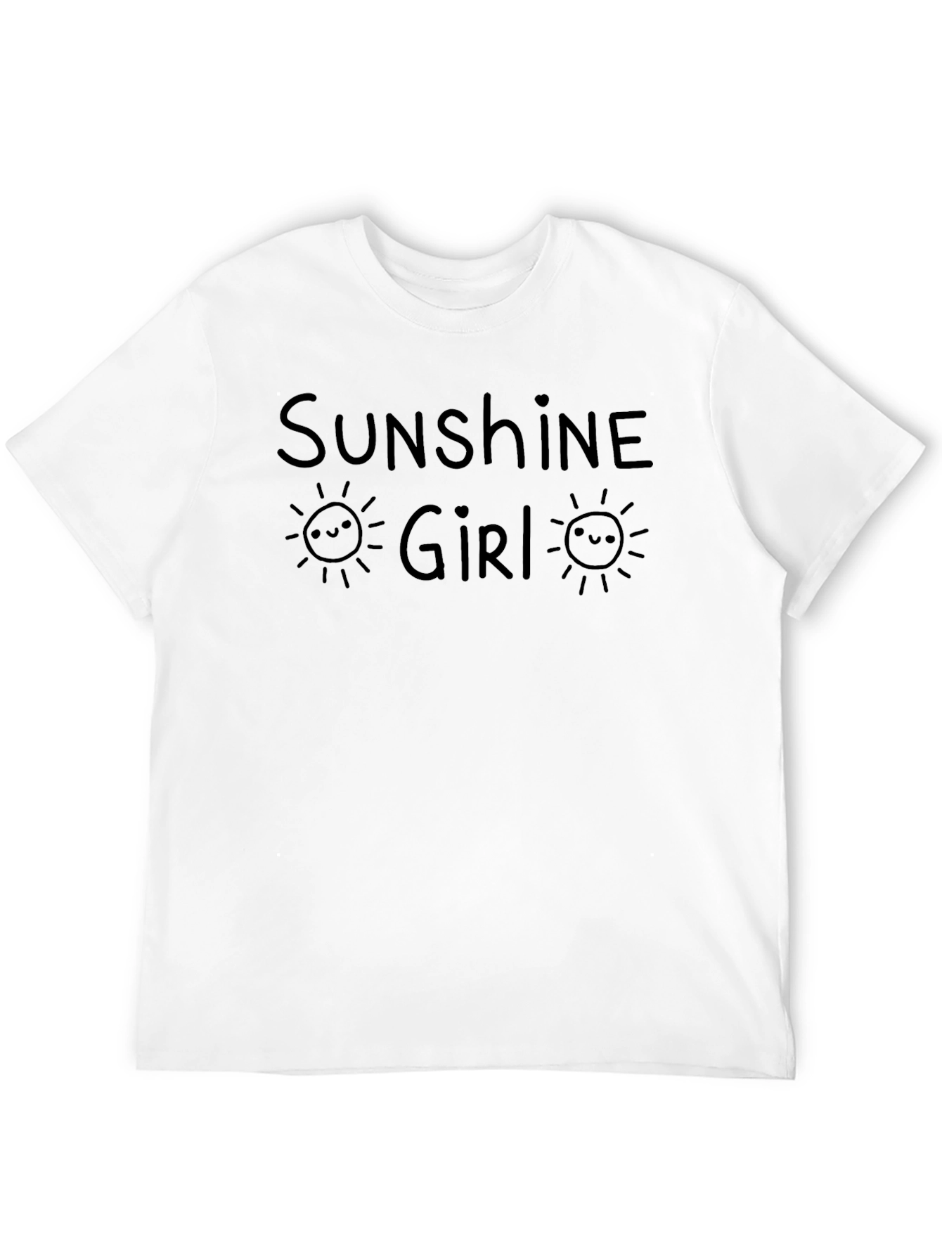 Sunshine Girl Graphic T-Shirt - Black Casual Tee
