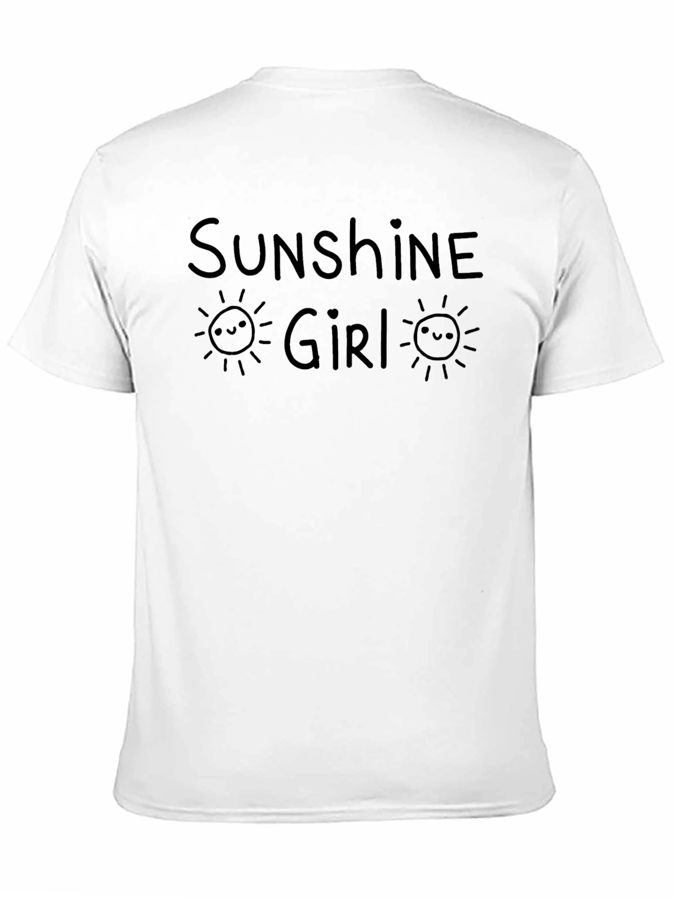 Sunshine Girl Graphic T-Shirt - Black Casual Tee