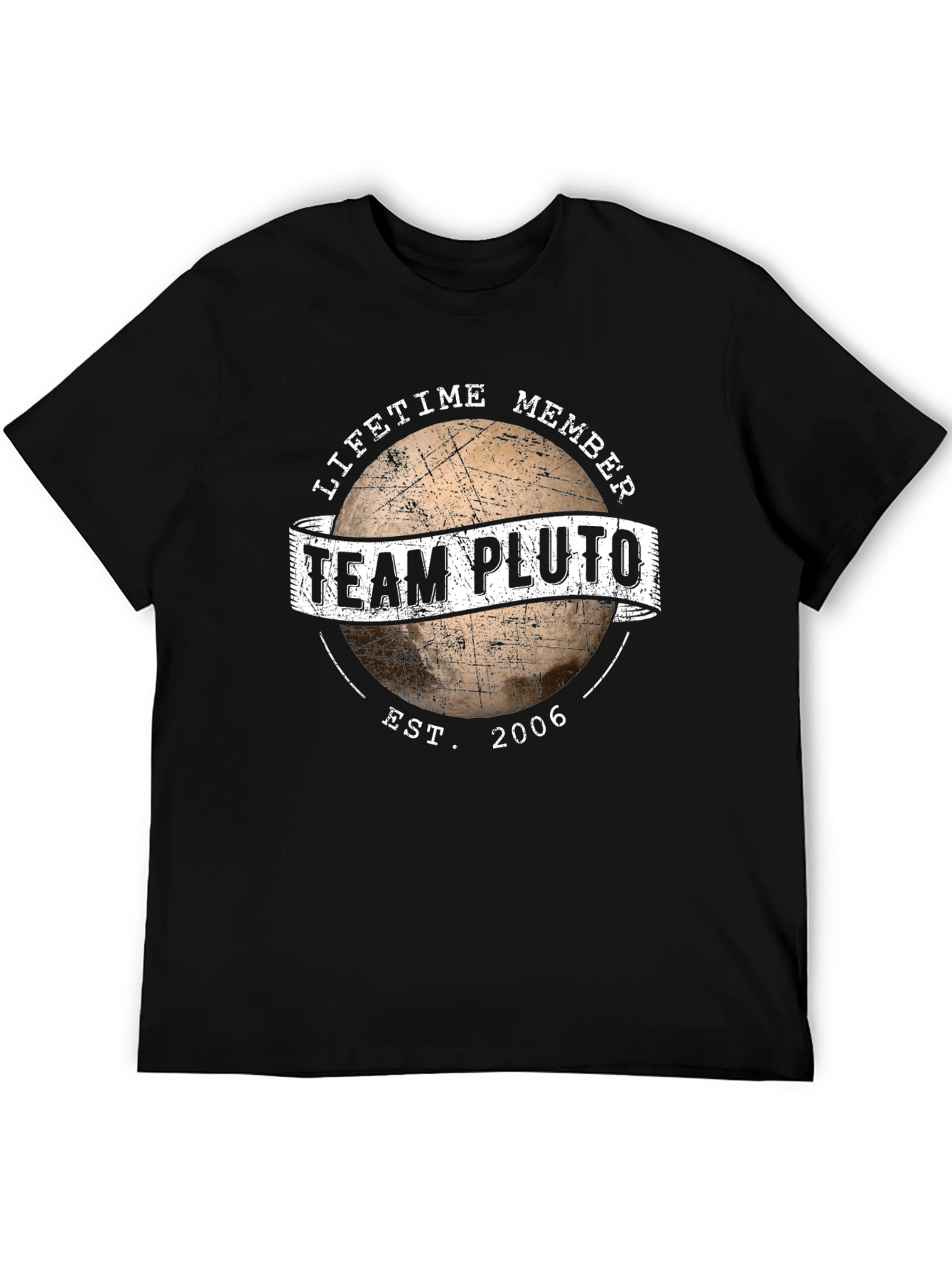 Team Pluto Lifetime Member Black T-Shirt
