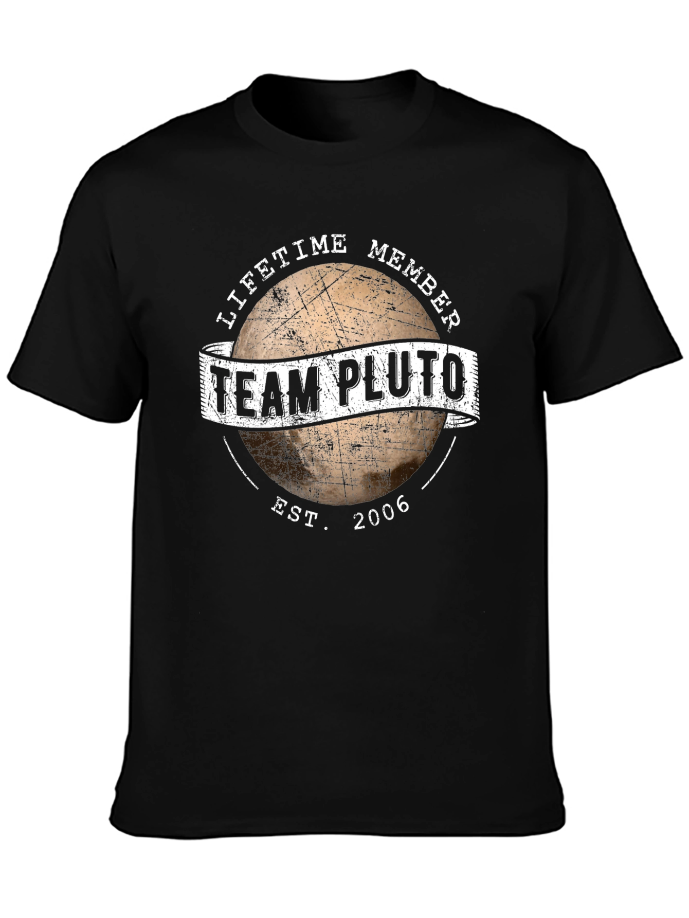 Team Pluto Lifetime Member Black T-Shirt
