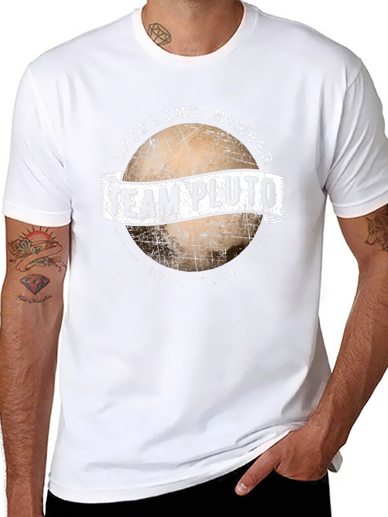 Team Pluto Lifetime Member Black T-Shirt