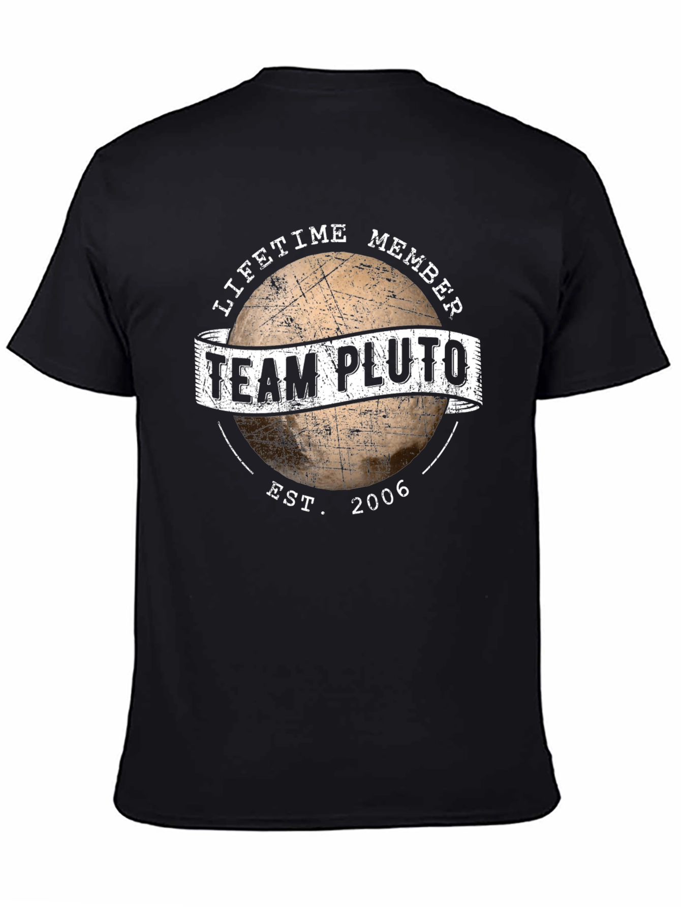 Team Pluto Lifetime Member Black T-Shirt