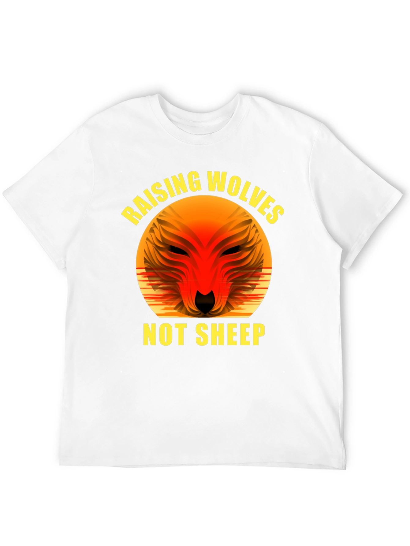 Raising Wolves Not Sheep Graphic Tee - Black