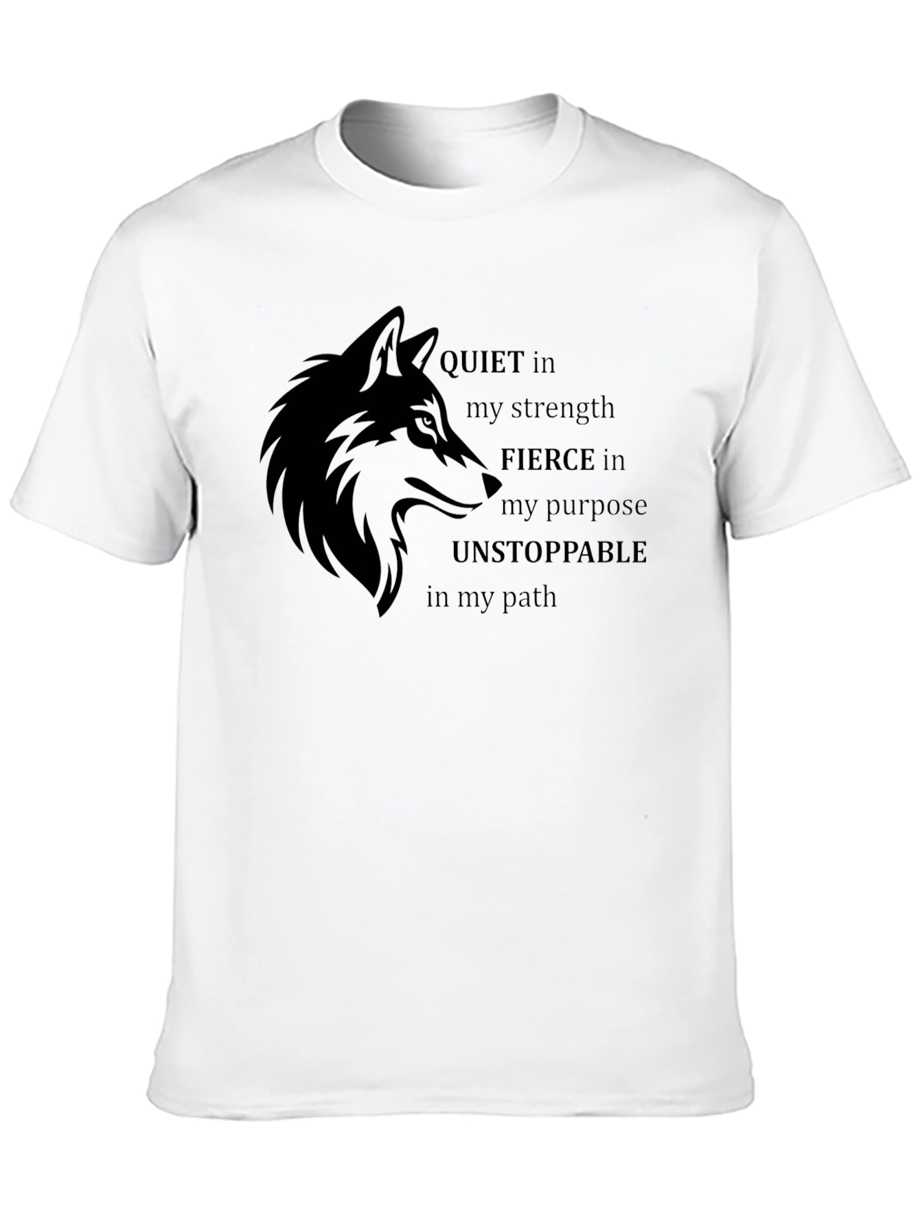 Wolf Graphic T-Shirt - Quiet Strength Fierce Purpose