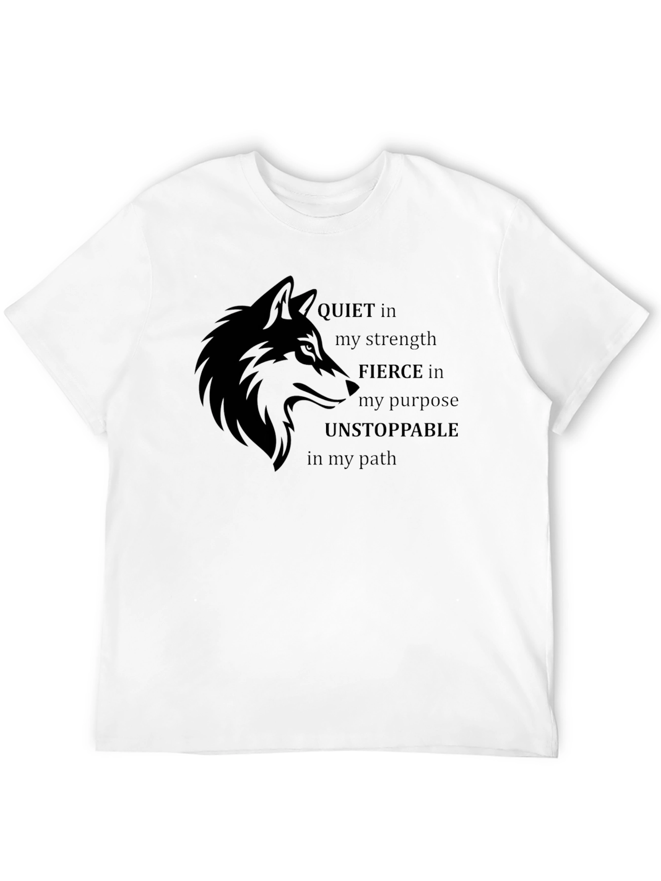 Wolf Graphic T-Shirt - Quiet Strength Fierce Purpose