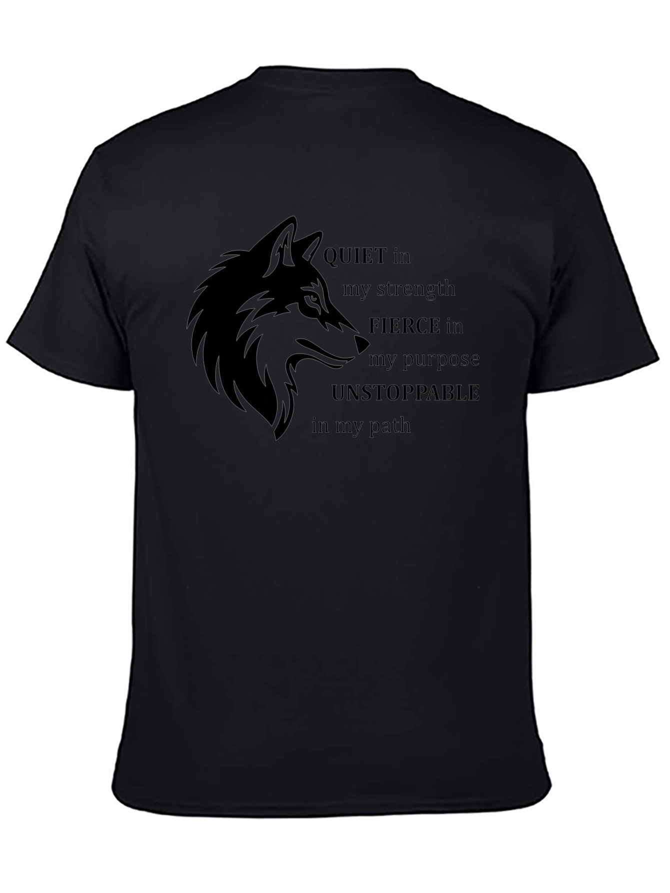 Wolf Graphic T-Shirt - Quiet Strength Fierce Purpose