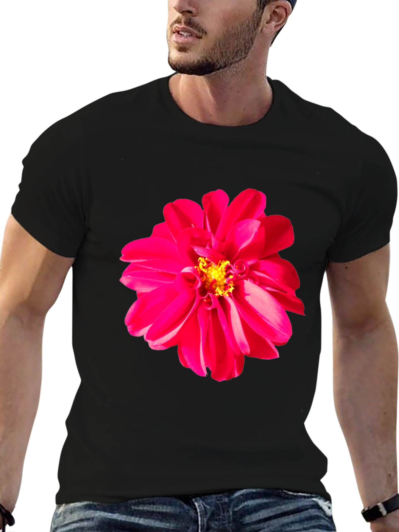 Bold Floral Graphic Tee - Vivid Flower Design