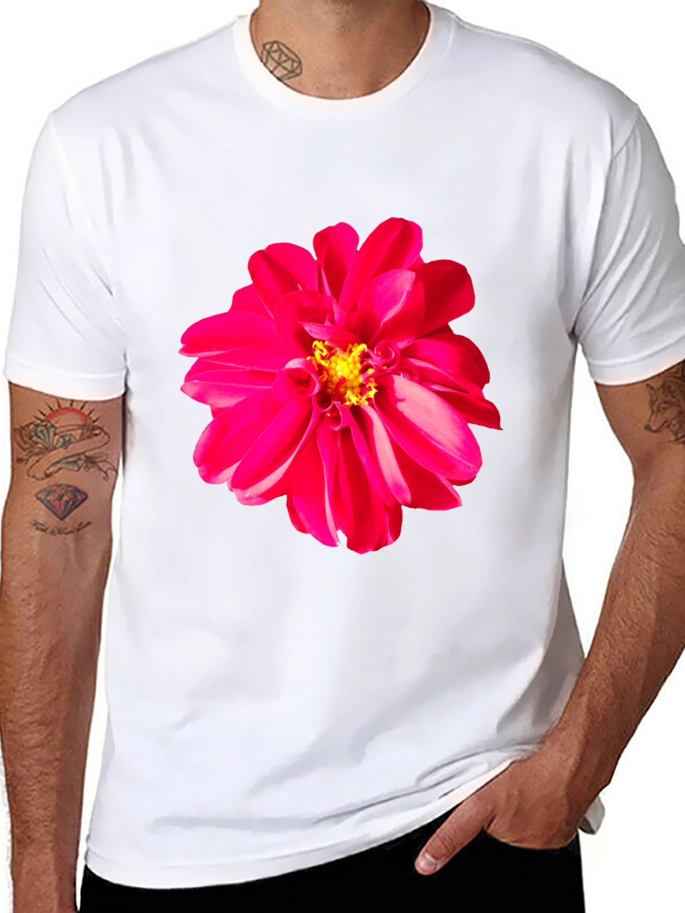 Bold Floral Graphic Tee - Vivid Flower Design