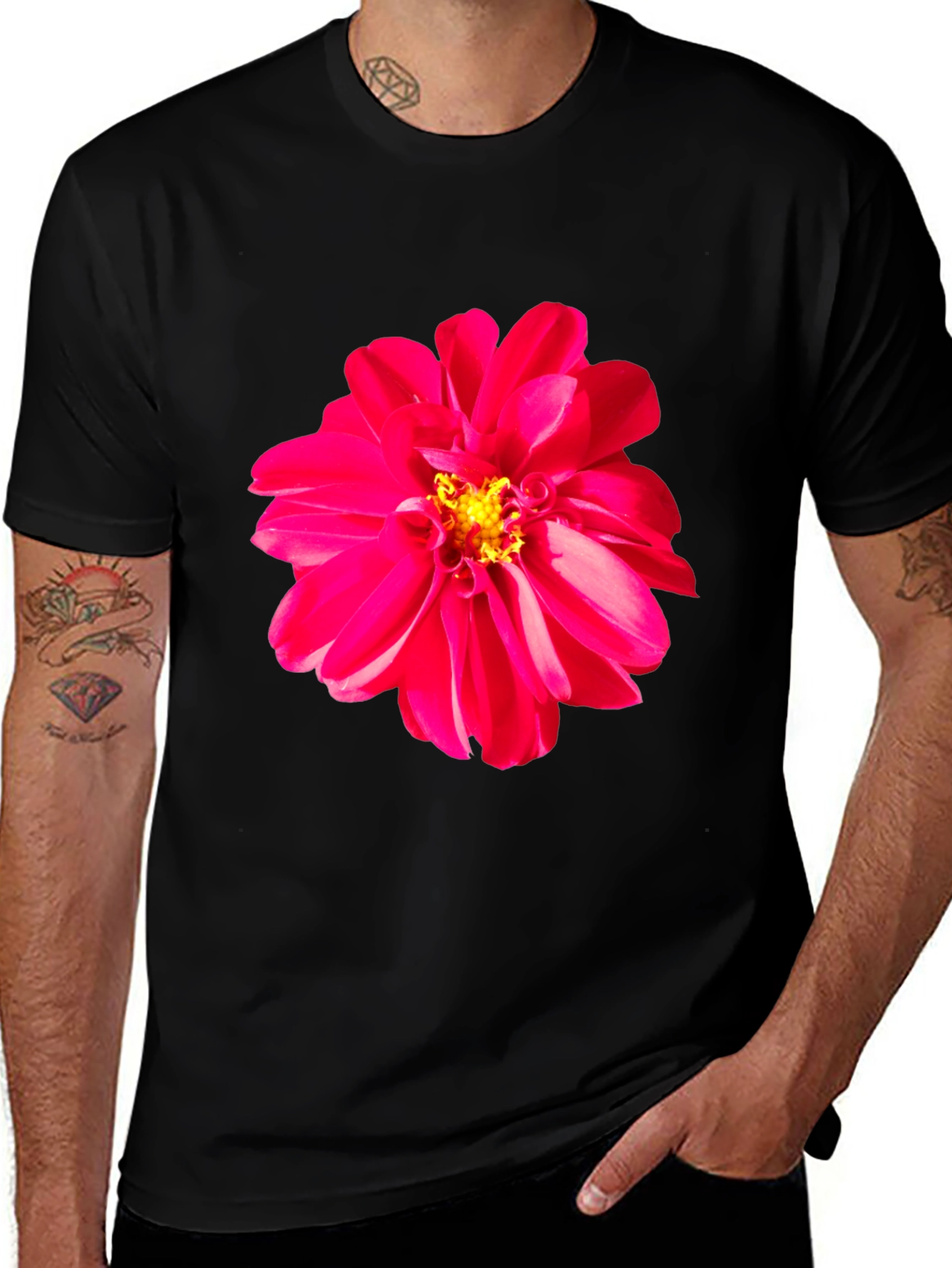 Bold Floral Graphic Tee - Vivid Flower Design
