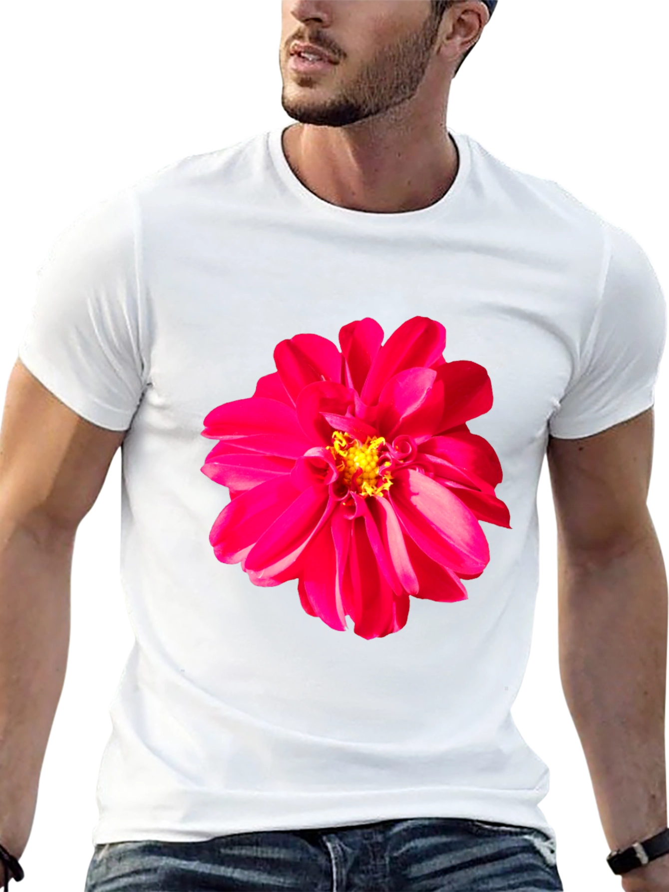 Bold Floral Graphic Tee - Vivid Flower Design