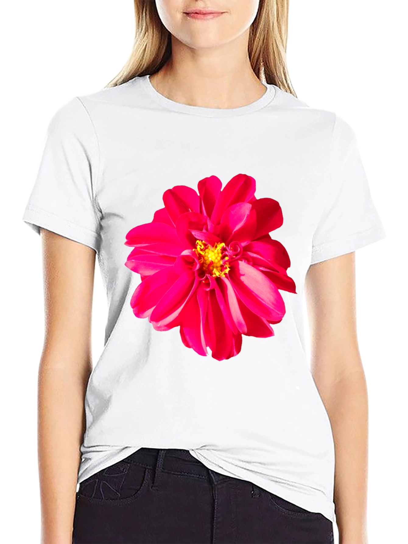 Bold Floral Graphic Tee - Vivid Flower Design