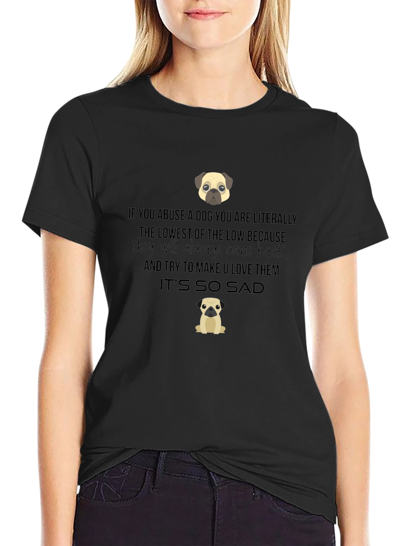 Dog Lover T-Shirt - Anti-Abuse Message