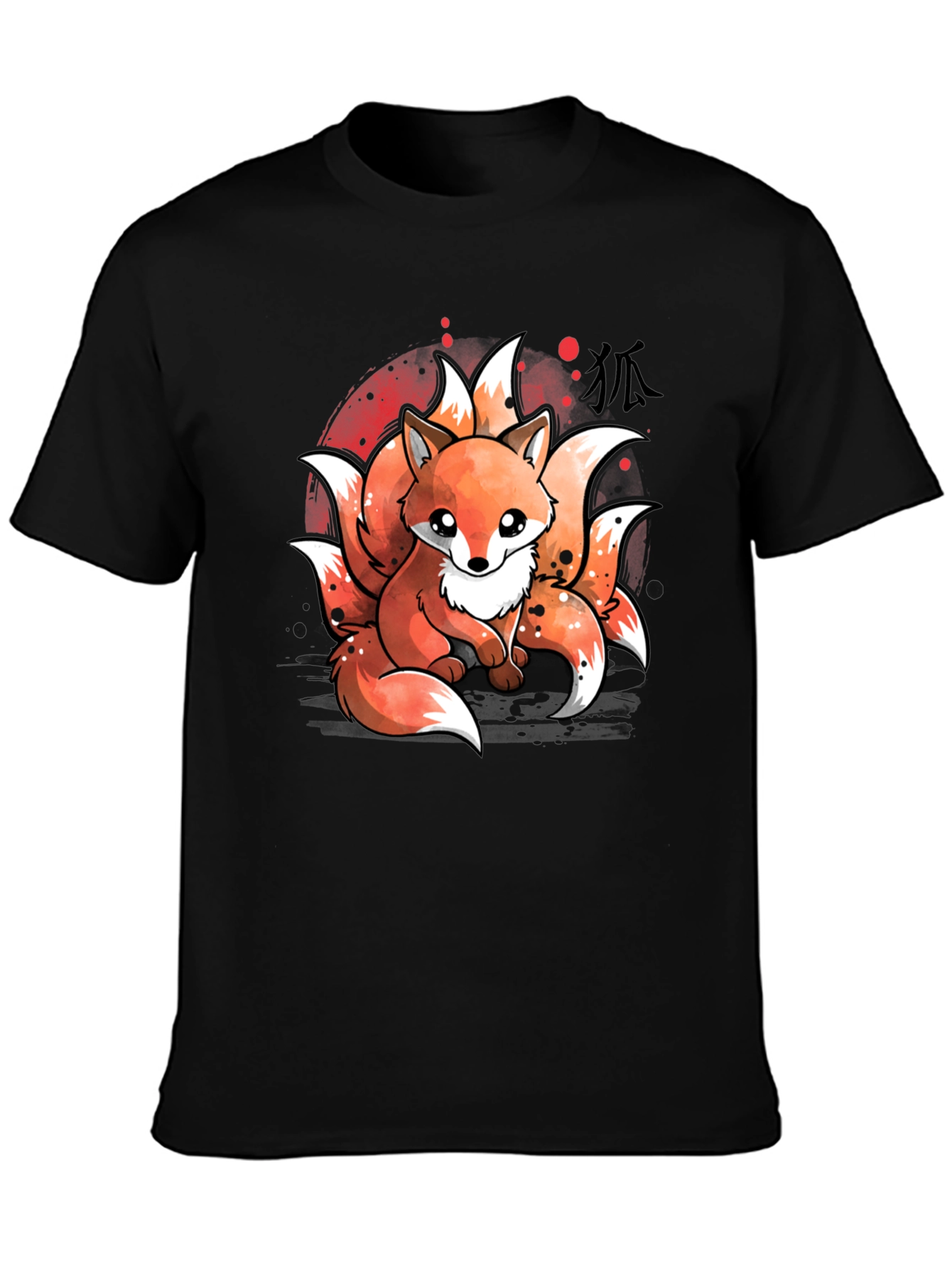 Nine-Tailed Fox Graphic T-Shirt - Anime Design