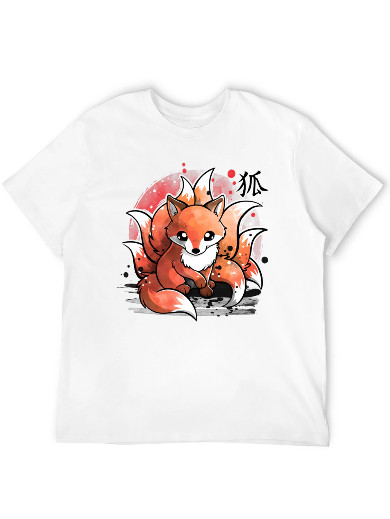 Nine-Tailed Fox Graphic T-Shirt - Anime Design