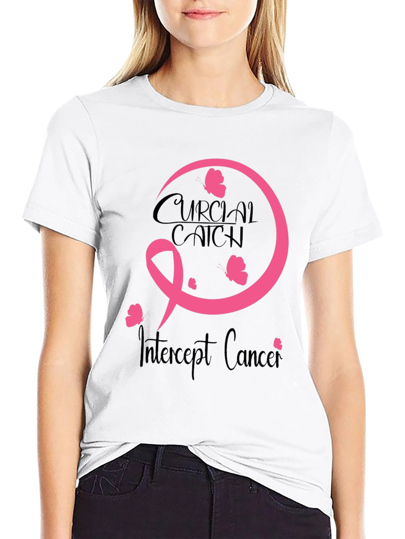 Crucial Catch Intercept Cancer Awareness T-Shirt