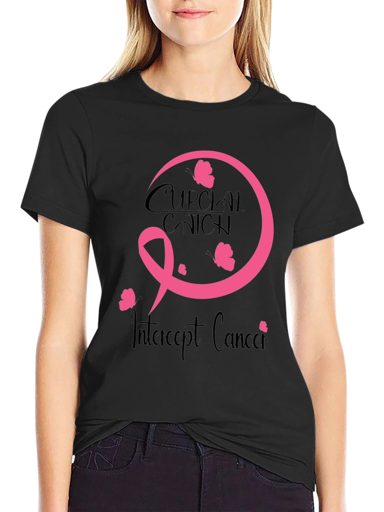 Crucial Catch Intercept Cancer Awareness T-Shirt